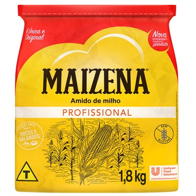 Amido de Milho Maizena 1,8 kg - Aqui está o produto que você já confia para preparar diferentes receitas. 